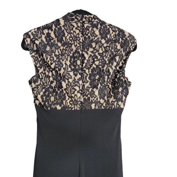 Women's Evening Gown Elegant Maxi Dress with Lace Overlay- Size 4, Size 12 - NEW - Picture 5 of 13